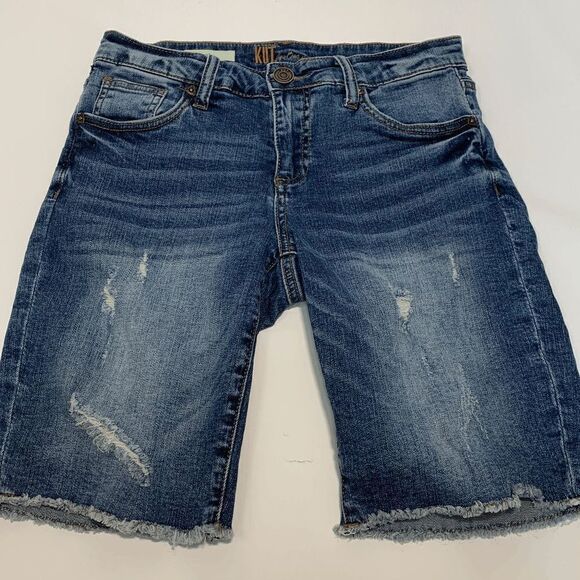 Kut from the Kloth Barb Bermuda Denim Short Size 2 - Picture 1 of 4